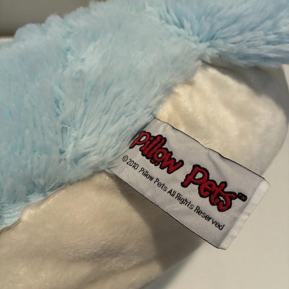 Pillow Pets Originals Blue Dolphin Squeaky 2010 Stuffed Plush Toy Blue‎ Lovey